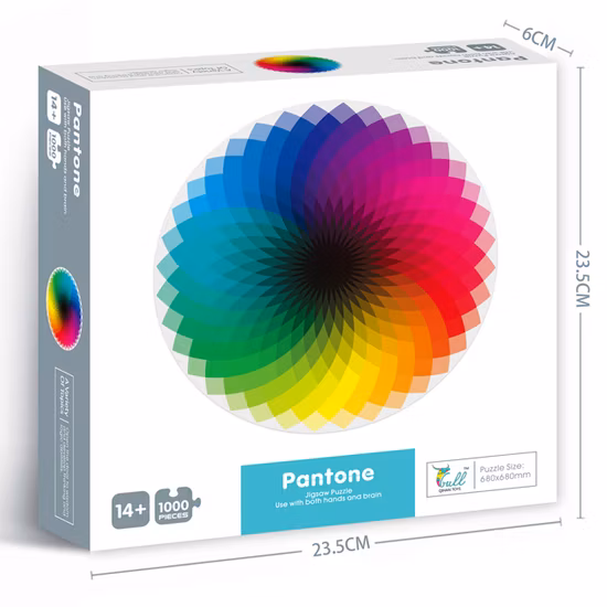 Rainbow Jigsaw Puzzle Paper Challenge Design OEM Bellissimi puzzle rotondi per bambini e adulti da 1000 pezzi